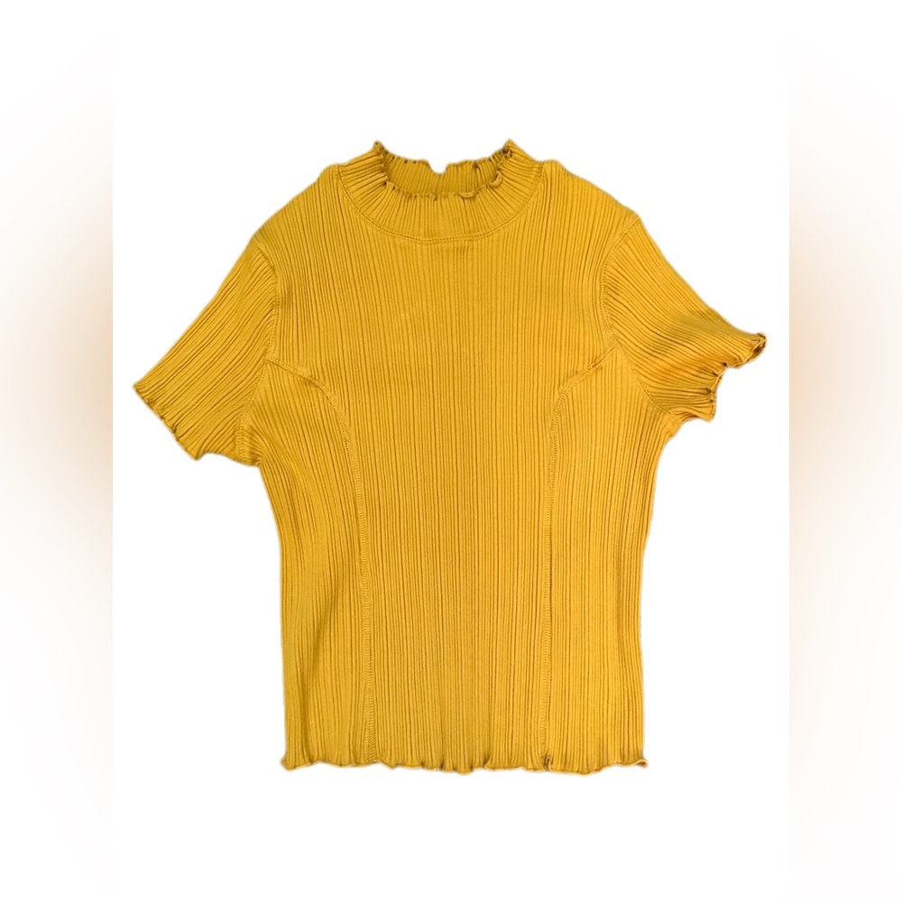 Wild Fable Ruched Mustard Top